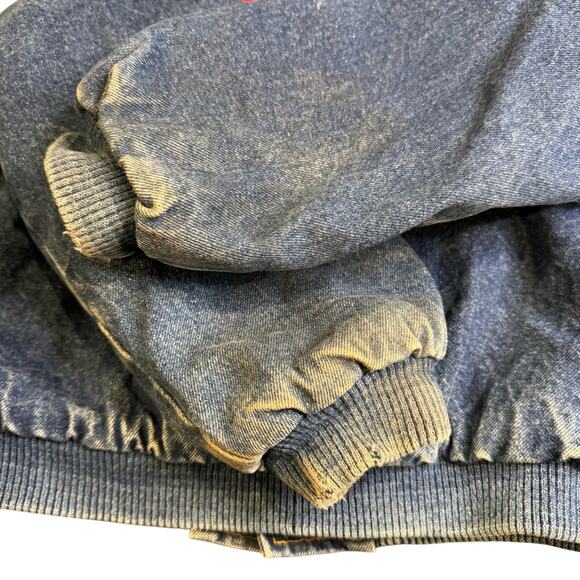 VTG 80's-90's Rare Guess Denim Spell Out Jacket Size Kids XL 6 - 6X/7 flannel - Picture 12 of 16